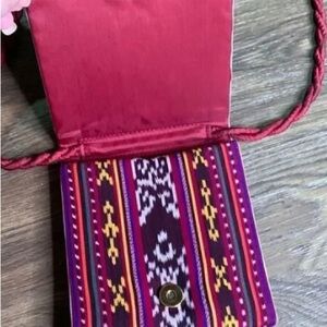 Ethnic Patterned Pink and Purple Women's Bag
